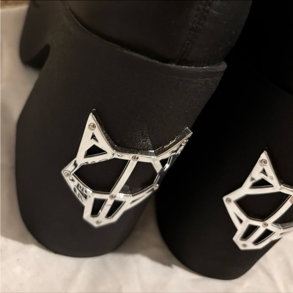 BRAND NEW Naked Wolfe Impact knee-length platform boots size 39EU/US8.5 - Picture 3 of 6